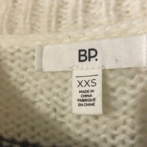 BP. Cream/Red/Black Oversized Knit Sweater - Picture 6 of 7